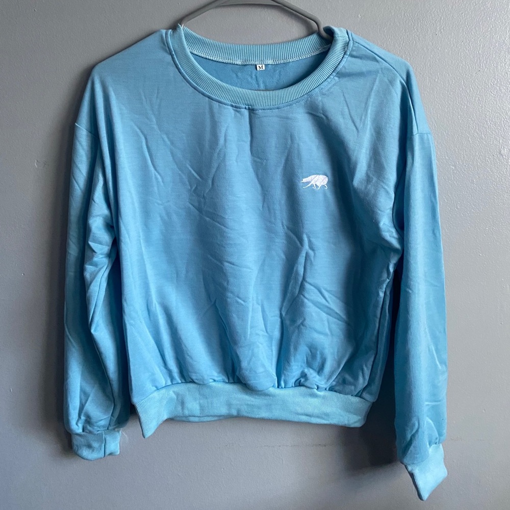 Embroidery Round Neck Sweatshirt